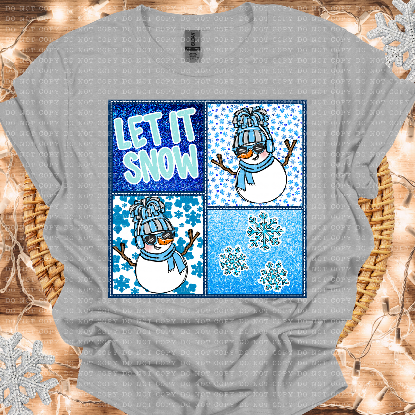 Let It Snow Collage DTF Transfer