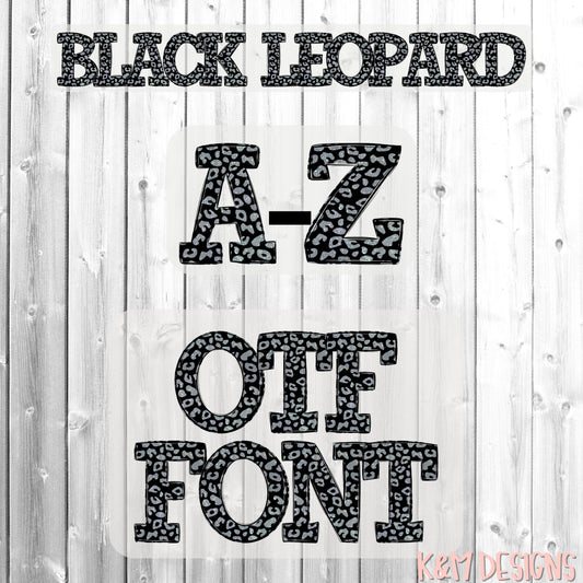 Black Leopard Alpha OTF (Open-Type) Digital Download