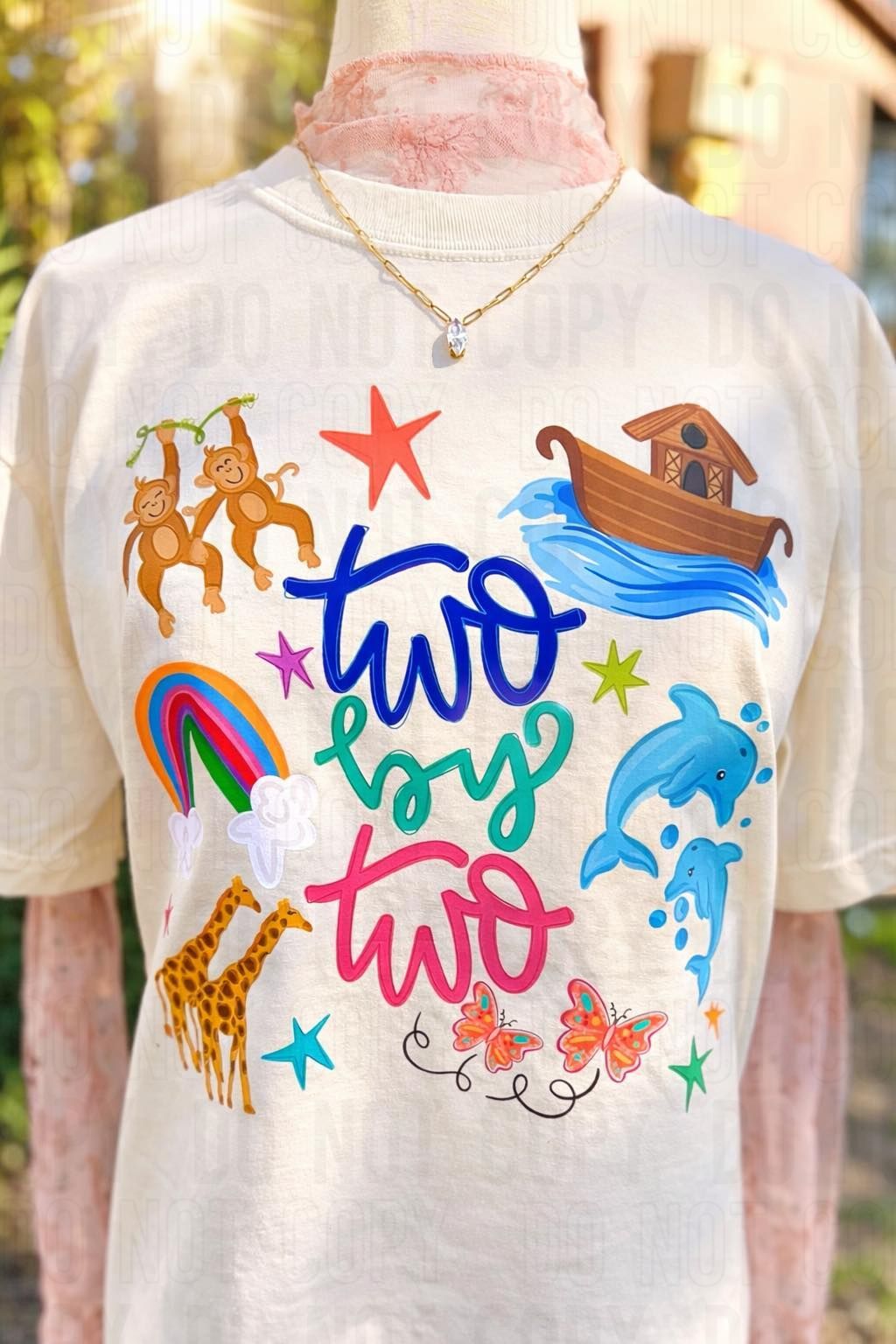 Two By Two Noah's Ark DTF Transfer
