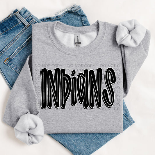 Indians Retro Doodle DTF Transfer