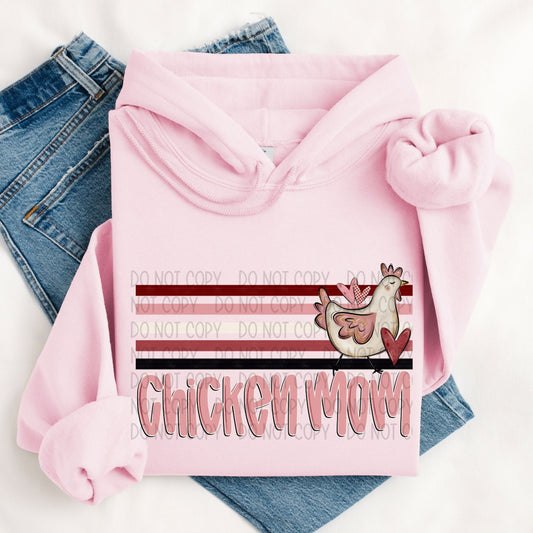 Chicken Mom Valentine DTF Transfer