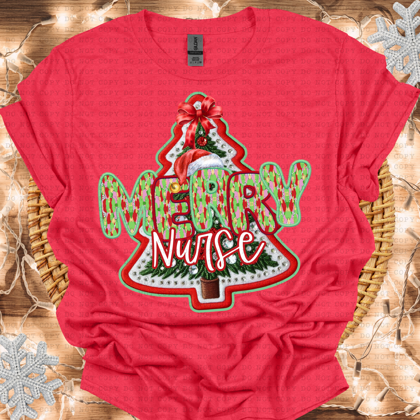 Merry Nurse Traditional Brushstroke DTF Transfer