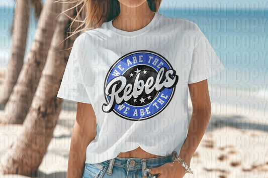 Rebels Columbia Blue DTF Transfer