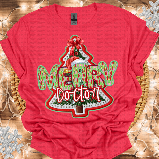 Merry Doctor Traditional Brushstroke DTF Transfer