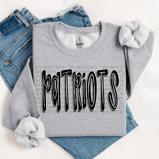 Patriots Retro Doodle DTF Transfer