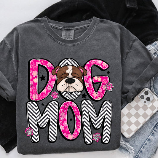 Dog Mom Bulldog DTF Transfer