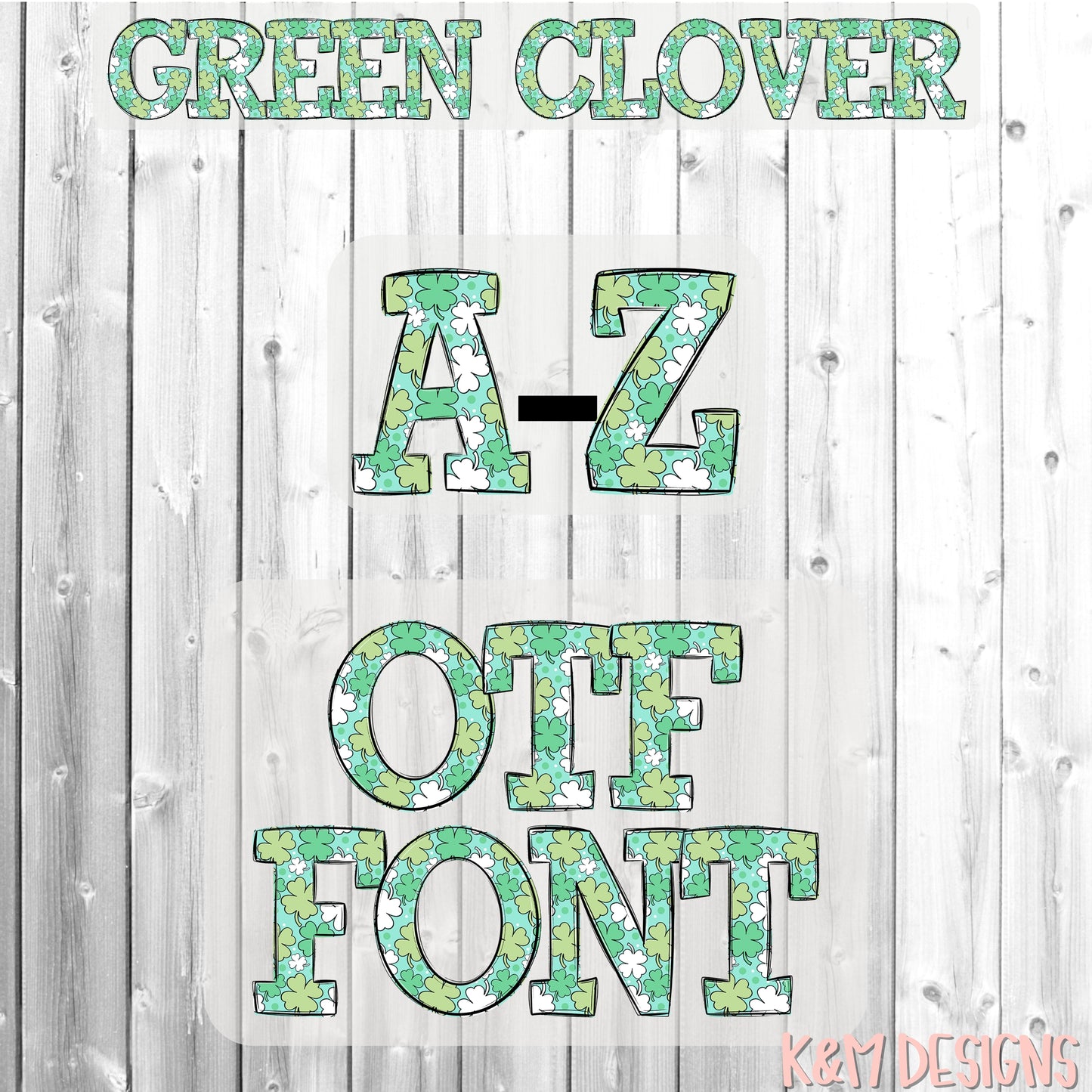 Green Clover Alpha OTF (Open-Type) Digital Download