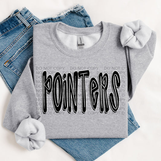 Pointers Retro Doodle DTF Transfer