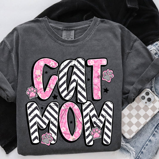 Cat Mom DTF Transfer