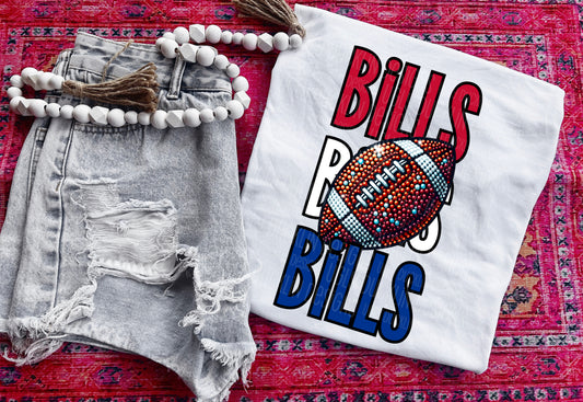 Bills Football Red Royal Blue DTF Transfer