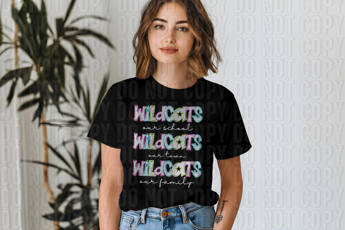 Wildcats - Our School Town Family Mascots DTF Transfer