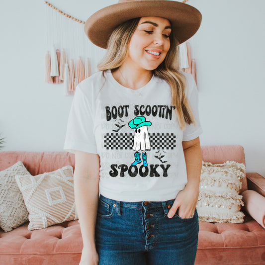 Boot Scootin Spooky Blue DTF Transfer