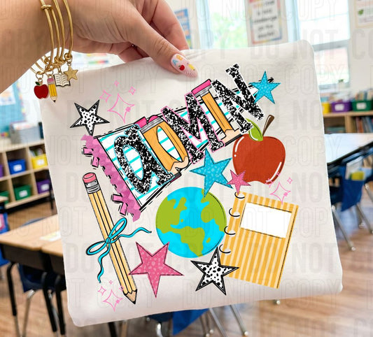Admin Back To School Pennant DTF Transfer