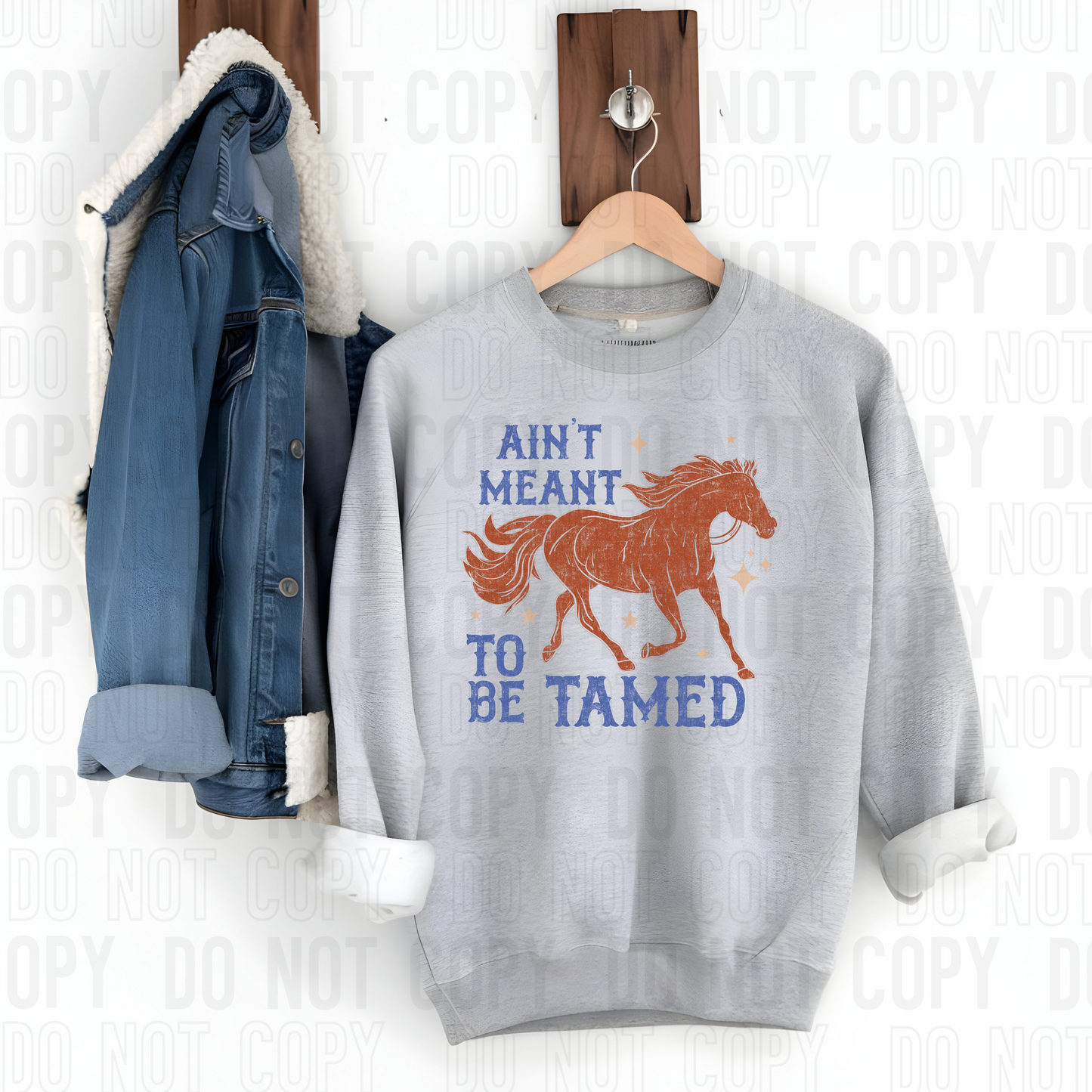 Ain't Meant To Be Tamed Grunge DTF Transfer