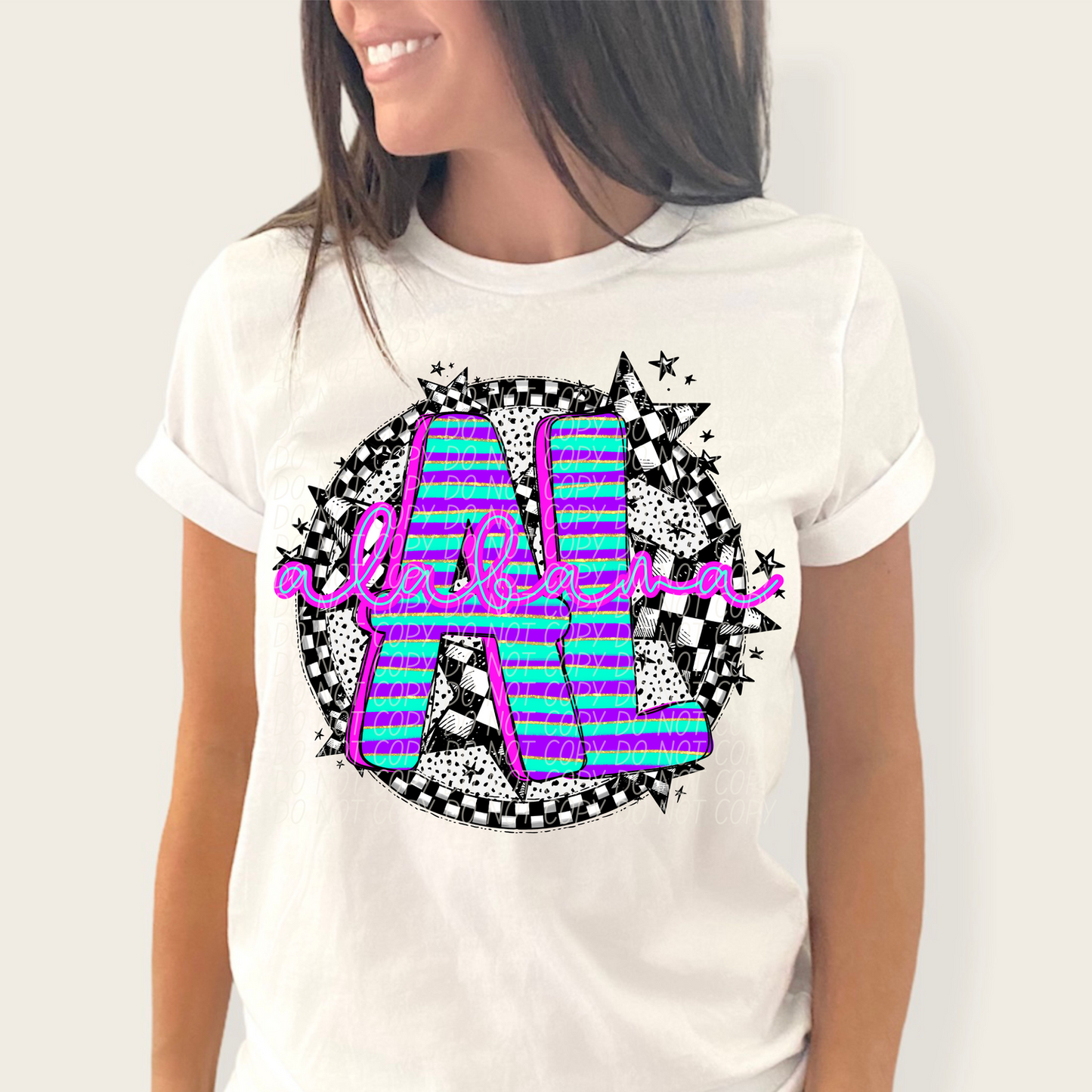 Alabama Spring State Stripes DTF Transfer