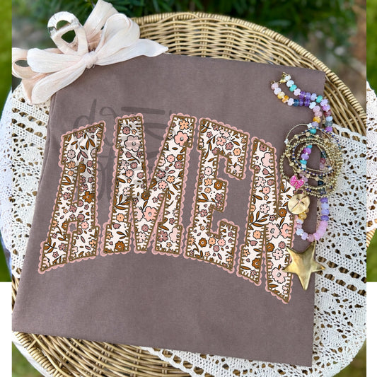 Amen Varsity Floral DTF Transfer