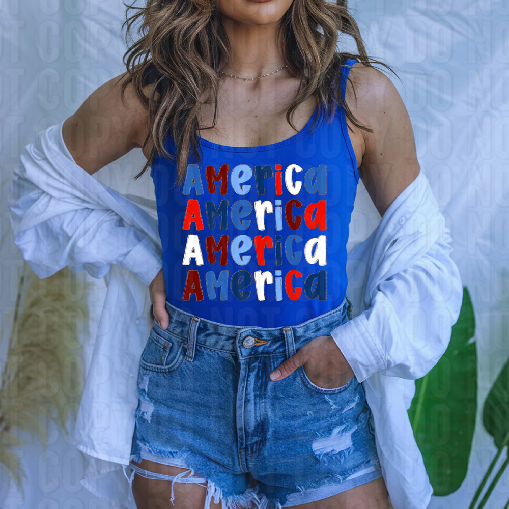 America Stacked DTF Transfer