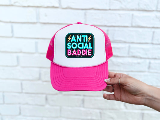 Anti Social Baddie Hat Patch DTF Transfer