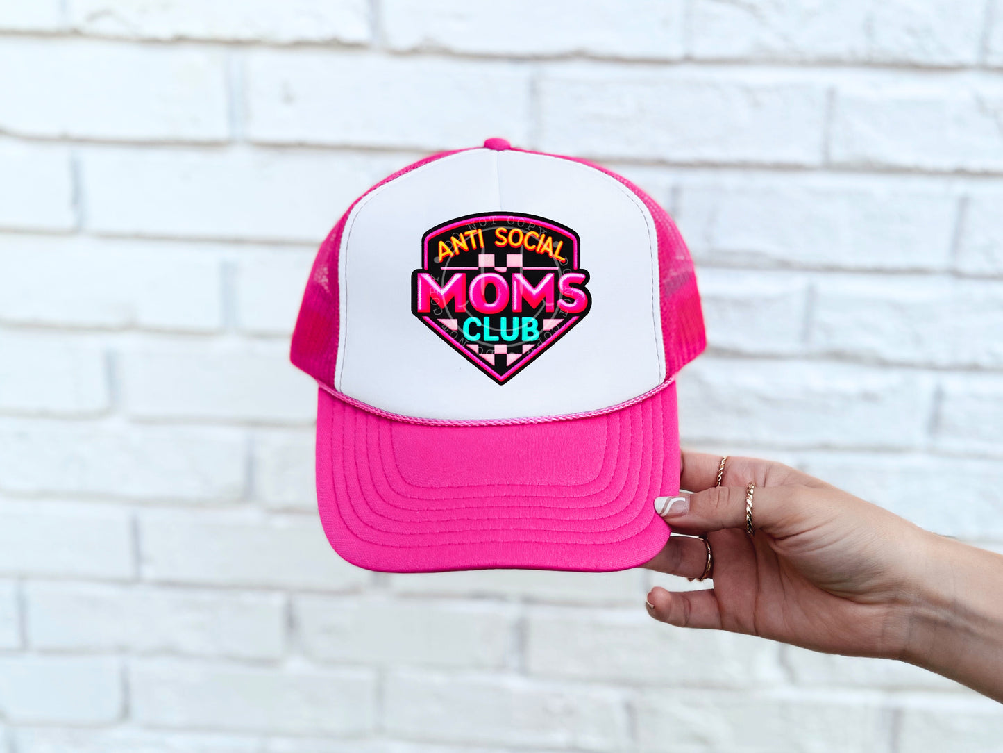 Anti Social Moms Club Hat Patch DTF Transfer