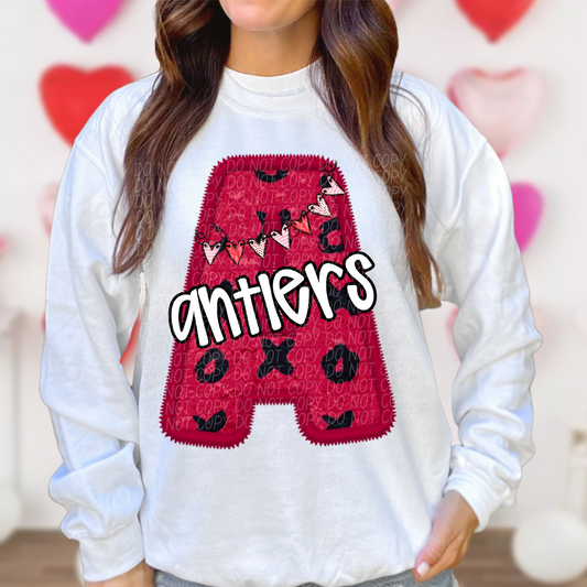 Antlers Valentine School Spirit DTF Transfer