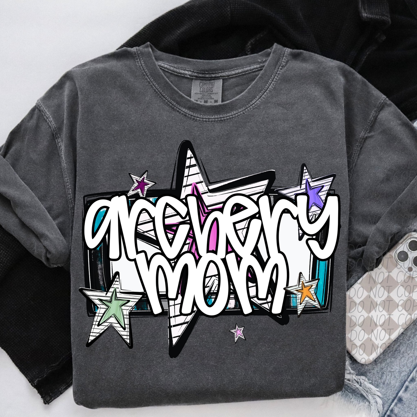 ARCHERY MOM CS Bright Stars DTF Transfer