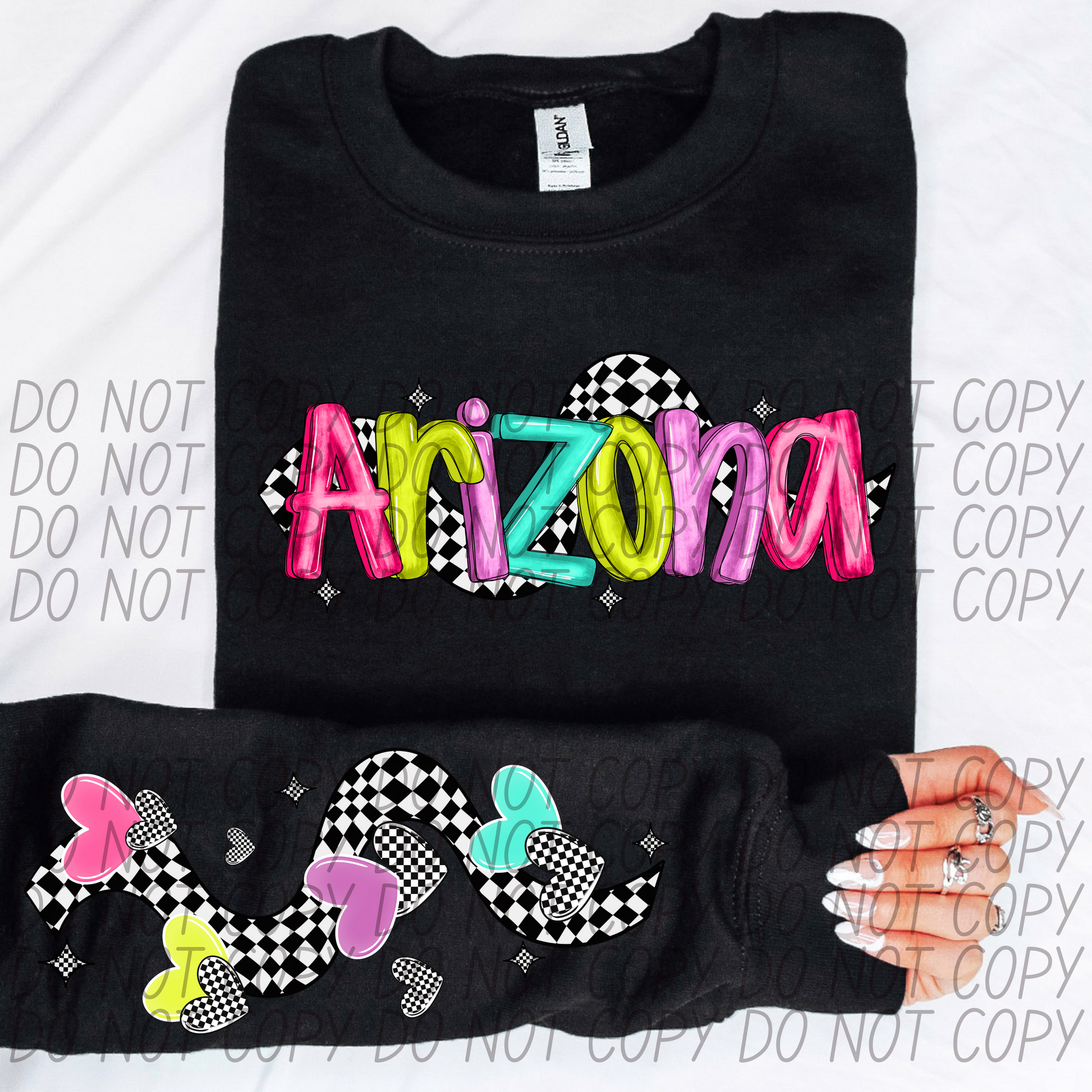 Arizona Bright Checker State DTF Transfer