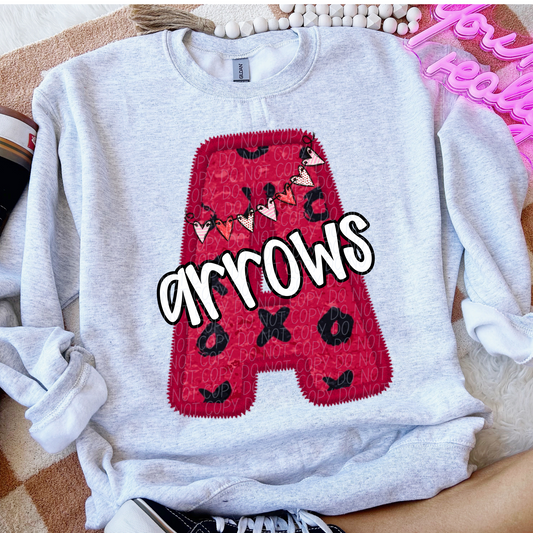 Arrows Valentine School Spirit DTF Transfer