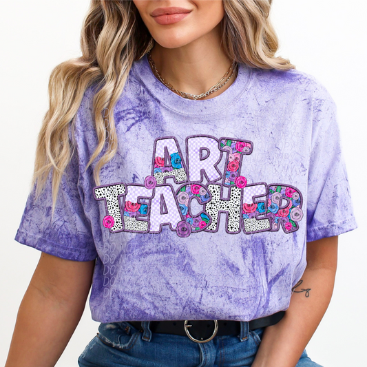 Art Teacher Pretty In Purple DTF Transfer