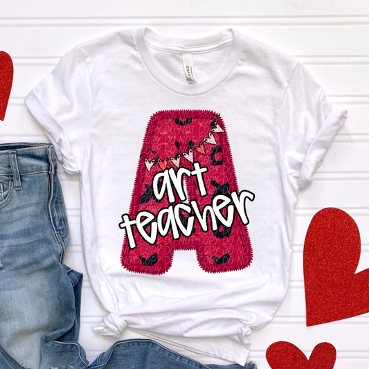 Art Teacher Valentine Letter DTF Transfer