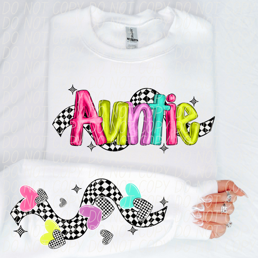 Auntie Bright Checker DTF Transfer