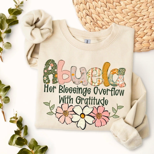 Abuela Blessings Overflow DTF Transfer