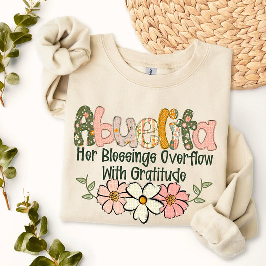 Abuelita Blessings Overflow DTF Transfer