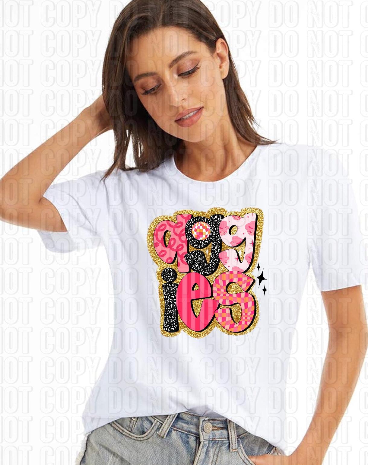 Retro Pink Mascots DTF Transfer