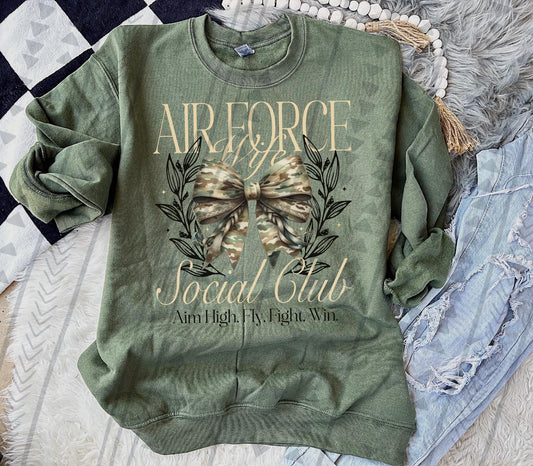 Air Force Wife Social Club DTF Transfer