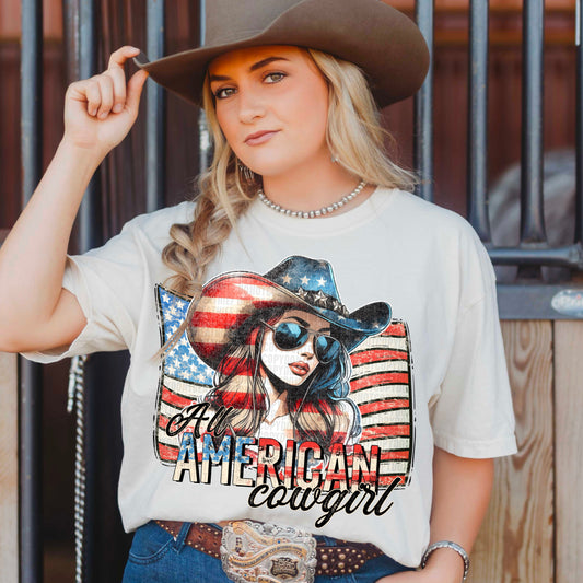 All American Cowgirl DTF Transfer
