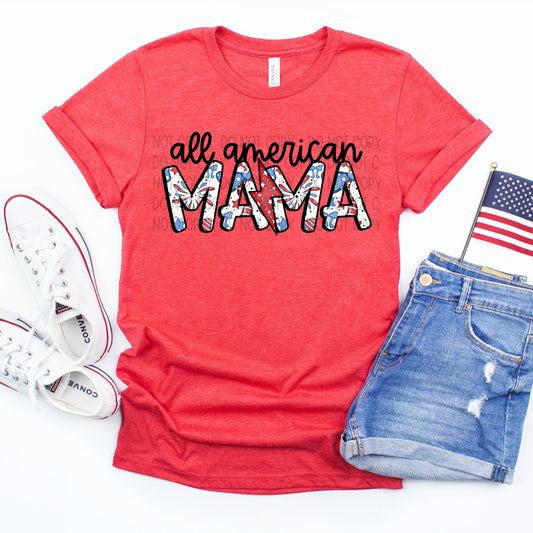 All American Mama Preppy DTF Transfer