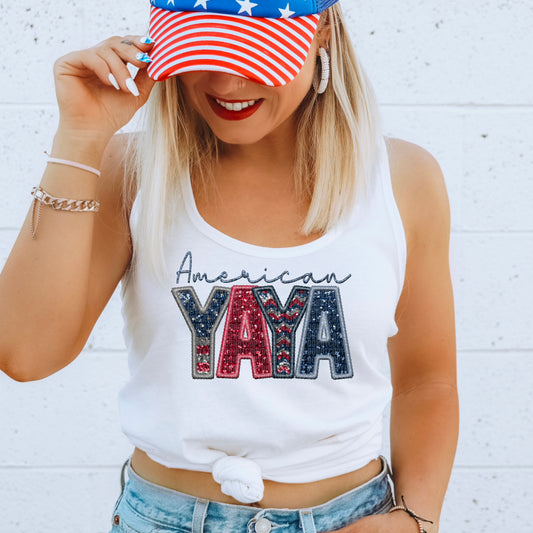 American Yaya Faux Embroidery DTF Transfer