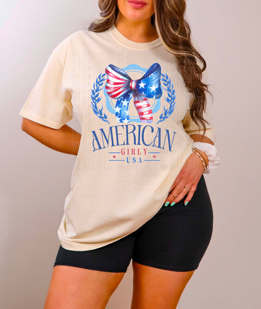 American Girly USA Coquette DTF Transfer