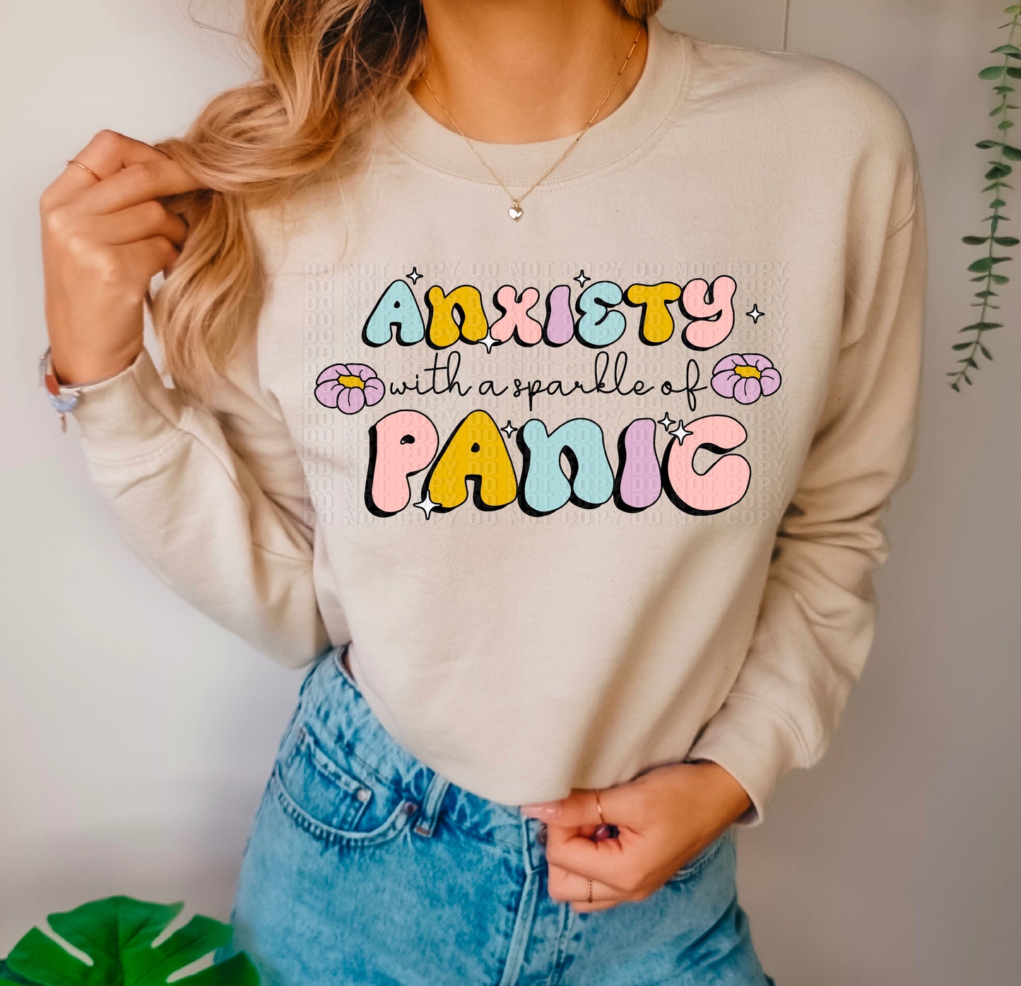 Anxiety With A Sparkle Of Panic DTF Transfer