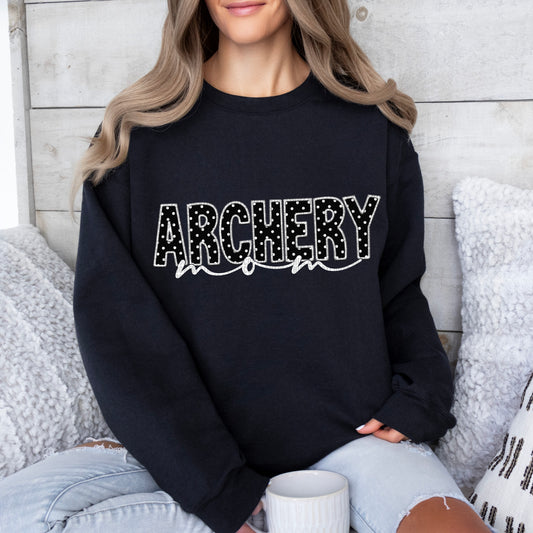 Archery Mom White Faux DTF Transfer