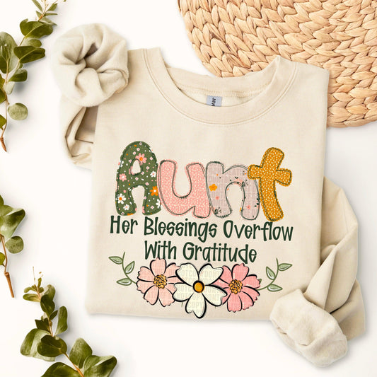 Aunt Blessings Overflow DTF Transfer
