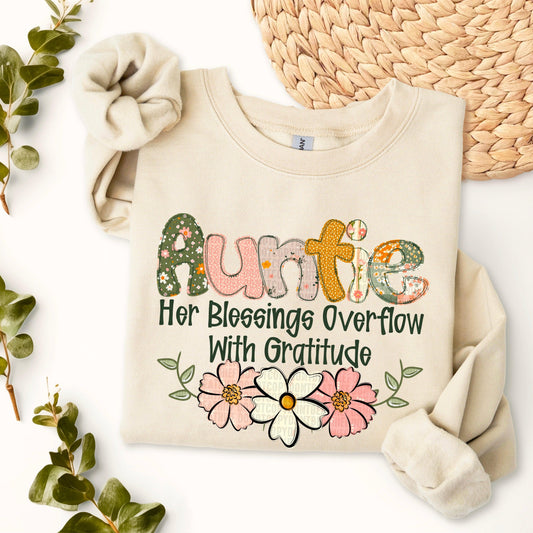 Auntie Blessings Overflow DTF Transfer