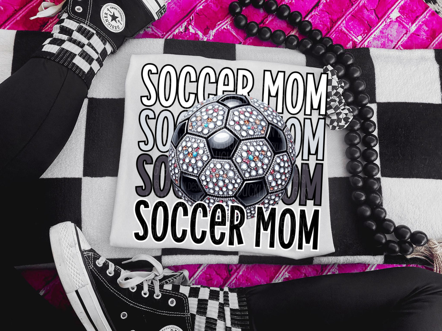 Soccer Mom Grey Black DTF Transfer