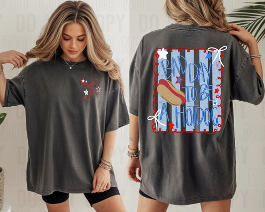 Bad Day To Be A Hotdog Front/Back DTF Transfer