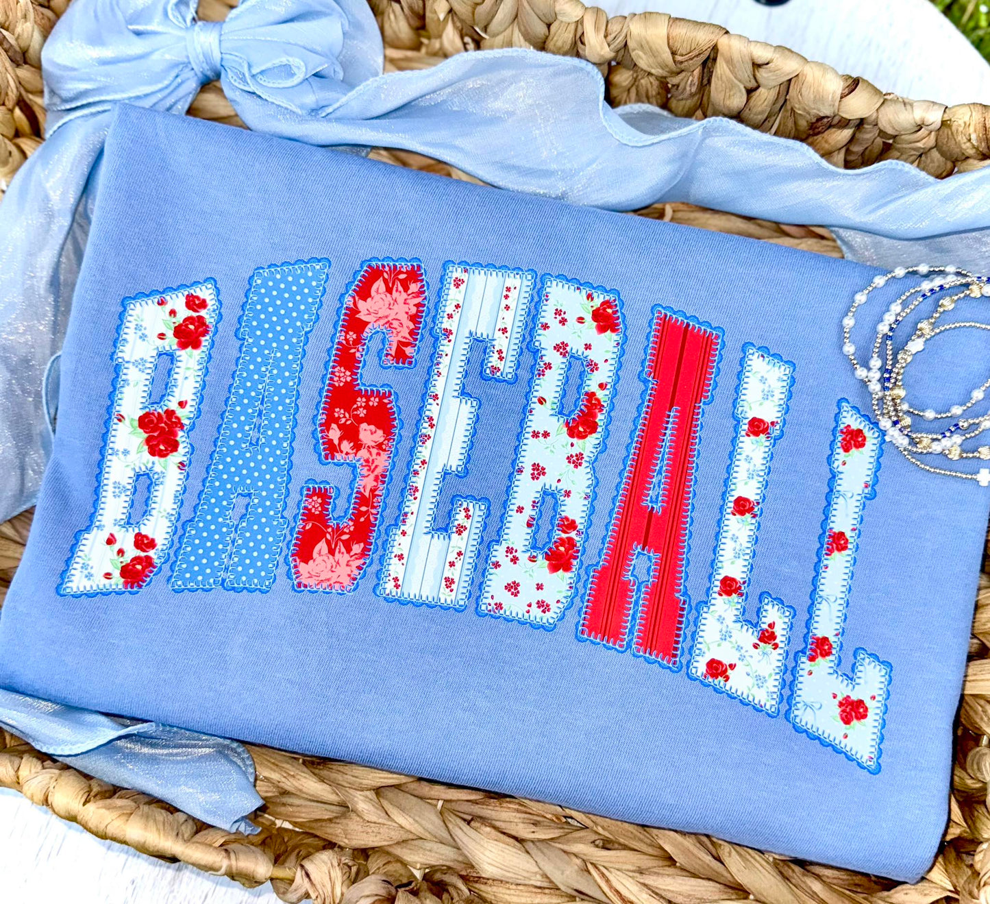 Baseball Lace Faux DTF Transfer