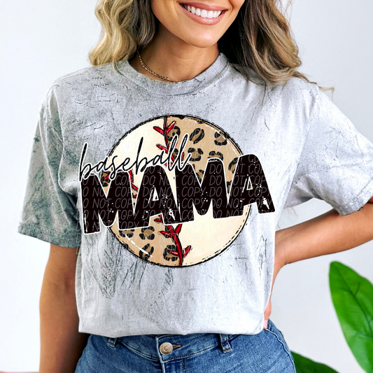 Baseball Mama Leopard DTF Transfer