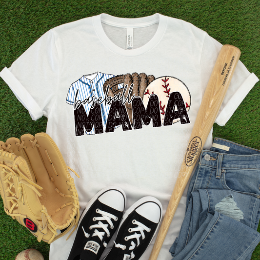 Baseball Mama Blue DTF Transfer