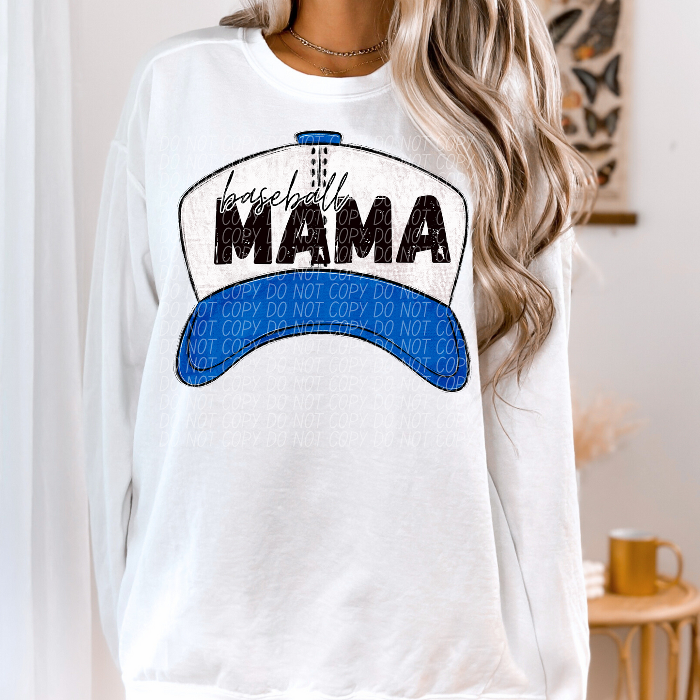 Baseball Mama Hat DTF Transfer