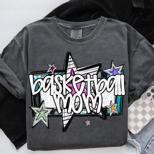BASKETBALL MOM CS Bright Stars DTF Transfer