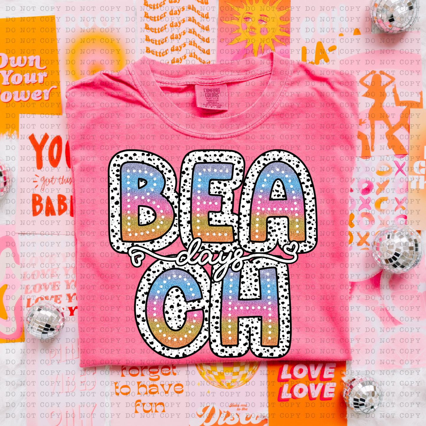 Beach Days Tie Dye DTF Transfer